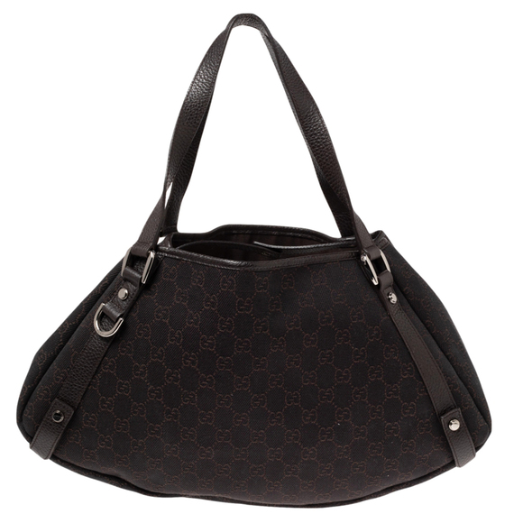 Gucci Bags Gucci Chocolate Brown Gg Canvas And Leather Trim Abbey